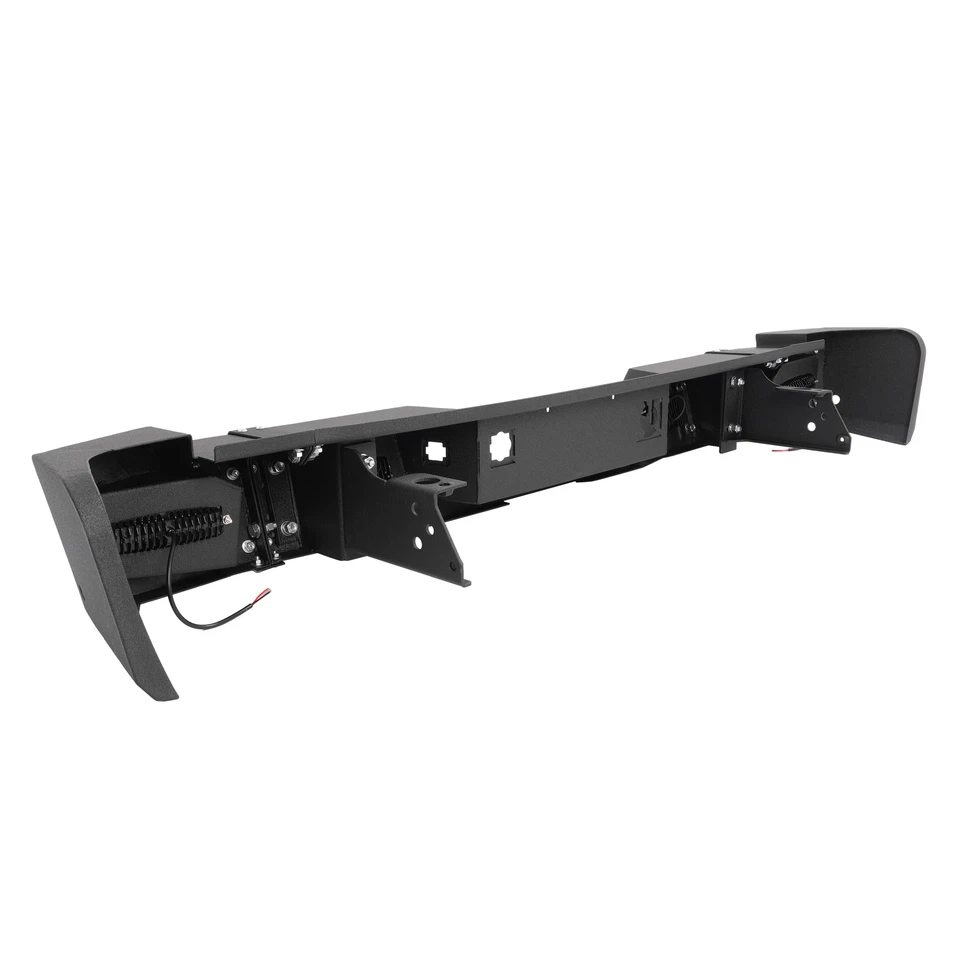 Parachoques trasero negro con recubrimiento en polvo para Chevy Silverado/GMC Sierra 2500/3500HD 07-10 Foto 4 de 4