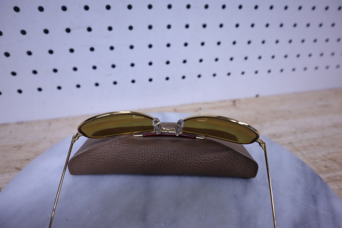 50s BAUSCH&LOMB B&L BALRIM 44/20 サングラス Vintage 1950's Bausch&Lomb Safety Glasses Black [48-22