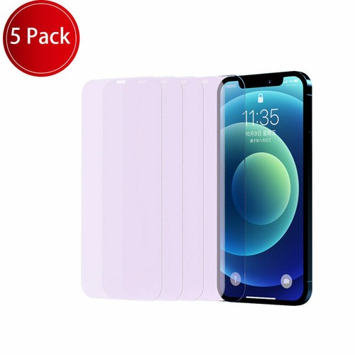 5Pcs For iPhone 13/12/11/X/8/7/6 AntiBlue Light Tempered Glass Screen Protector eBay