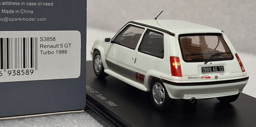 Renault 5 GT Turbo Pearl White 1988 1:43 Spark S3858 EXTREMELY RARE!! - Picture 10 of 19