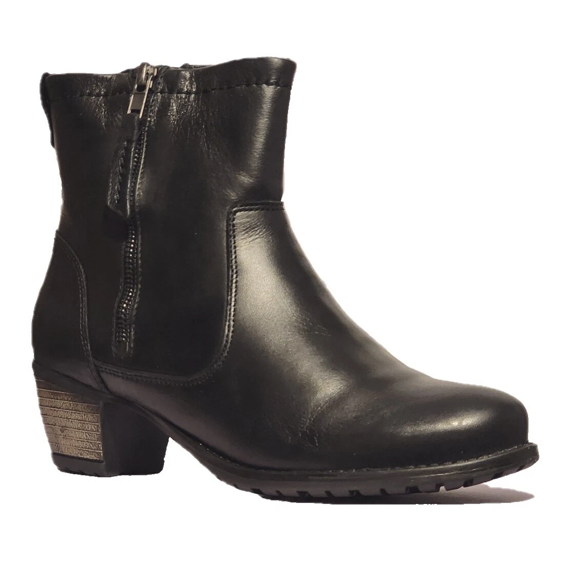 Parte superior de cuero negro Botas Formal para mujeres