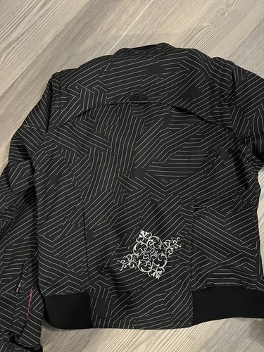FOX RACING Girls Black/Gray Striped Print Softshell Hot Pink Lined Jacket XL - Picture 5 of 6