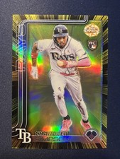 2025 Topps Chrome Update Chandler Simpson Radiating Rookie RC SP #RR-34 Rays