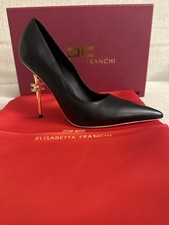 ELISABETTA FRANCHI SCARPE DÈCOLLETÈ DI LUSSO DA DONNA - 37 - Black - NUOVE