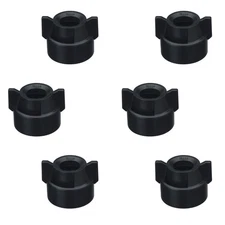 6 of Quick TeeJet Black Nylon Cap Fits TK, TX, TXA, TG, Hose Shanks & Disc Cores