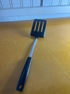 Vintage EKCO Black Nylon & Stainless Steel Slotted Spatula Turner  -