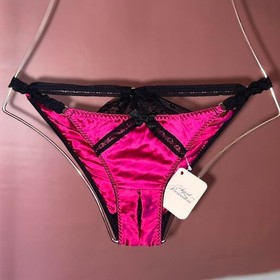 AGENT PROVOCATEUR DOLLEY BRA 32D & AP 2 SMALL OUVERT OPEN BRIEF UK 8 BNWT