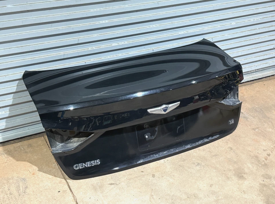 15 16 Hyundai Genesis Sedán Maletero Tapa Carcasa Panel Negro PO40 OEM Foto 3 de 4