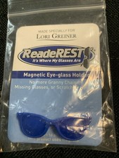 ReadeREST Magnetic Eyeglasses Or Badge Holder Lori Greiner Blue Sunglasses Style