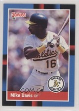 1988 Donruss Mike Davis (Solid B lue Upper Left Corner) #281 te2