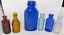 Lote de 6 Botellas Miniatura Coleccionables Vintage Surtidas Diseños Multicolor