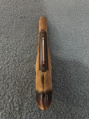 Deer Foot Thermometer Hoof Taxidermy Porch Cabin Country Barn Farm Camp Vintage