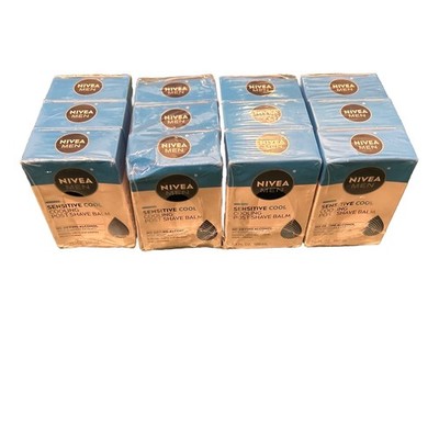 12 PK Nivea Men Sensitive Soothing Post Shave Balm / Vit E, B5, Chamomile  3.3oz