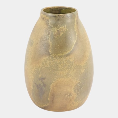 Red Wing 1930s Vintage Art Pottery Nokomis Olive Green Brown Ceramic Vase 206