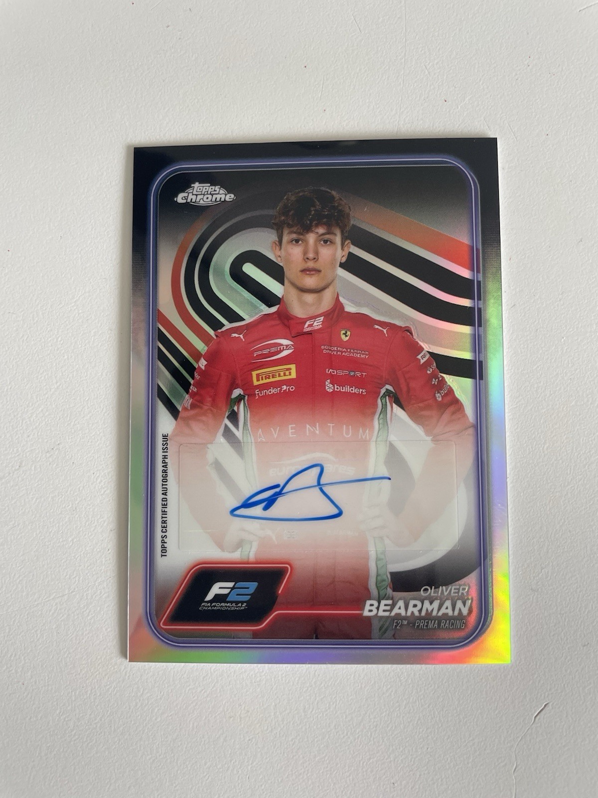 2024 Topps Chrome Formula 1 Oliver Bearman Autograph RC Auto F1 F2 Rookie