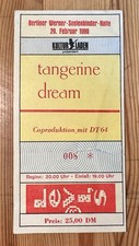 # Tangerine Dream #Konzertkarte *Berlin Werner Seelenbinder Halle* 20.02.1990