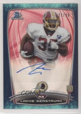 2014 Bowman Chrome Rookie Bubbles Refractor 27/99 Lache Seastrunk Auto RC yj7