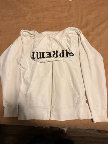 Felpa con cappuccio e zip Supreme gotica