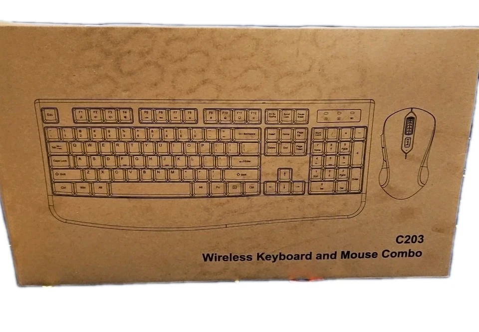 Wireless Keyboard And Mouse Combo, EDJO 2.4G Full-Sized Ergonomic Computer... - Image 2 of 2