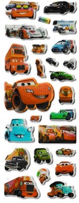 3D puffy Stickers CARS #543 DISNEY PIXAR Piston Cup Rust-eze Lightning McQueen