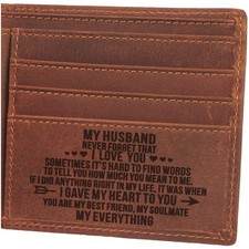 awofer Men Wallet, Huband Wallet, Personalized Wallet for Husband, Husband Pr...