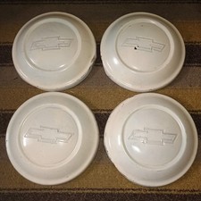 Vintage Chevy Dog Dish Hub Caps Wheel Covers Set Of 4