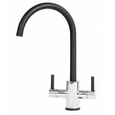 Genesis Chrome & Black Kitchen Mixer Tap