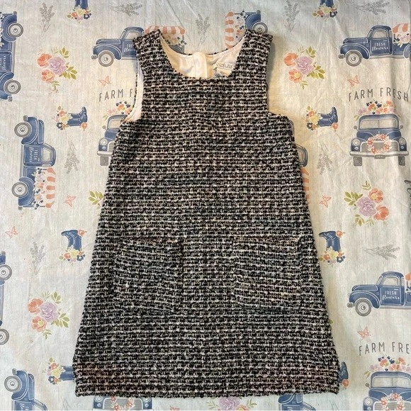 Rachel Zoe Designer Kids Little Girls Fashionista Tweed Shift Jumper Dress SZ 7