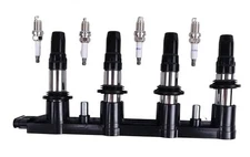 UF620 Ignition Coil and 4 Spark Plugs Compatible with Chevrolet Sonic 2012 