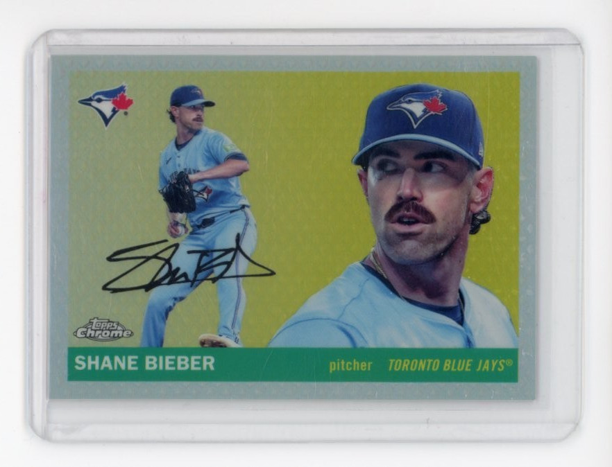 2025 Topps Chrome Platinum - Shane Bieber #3 Diamond Etch /55 Blue Jays