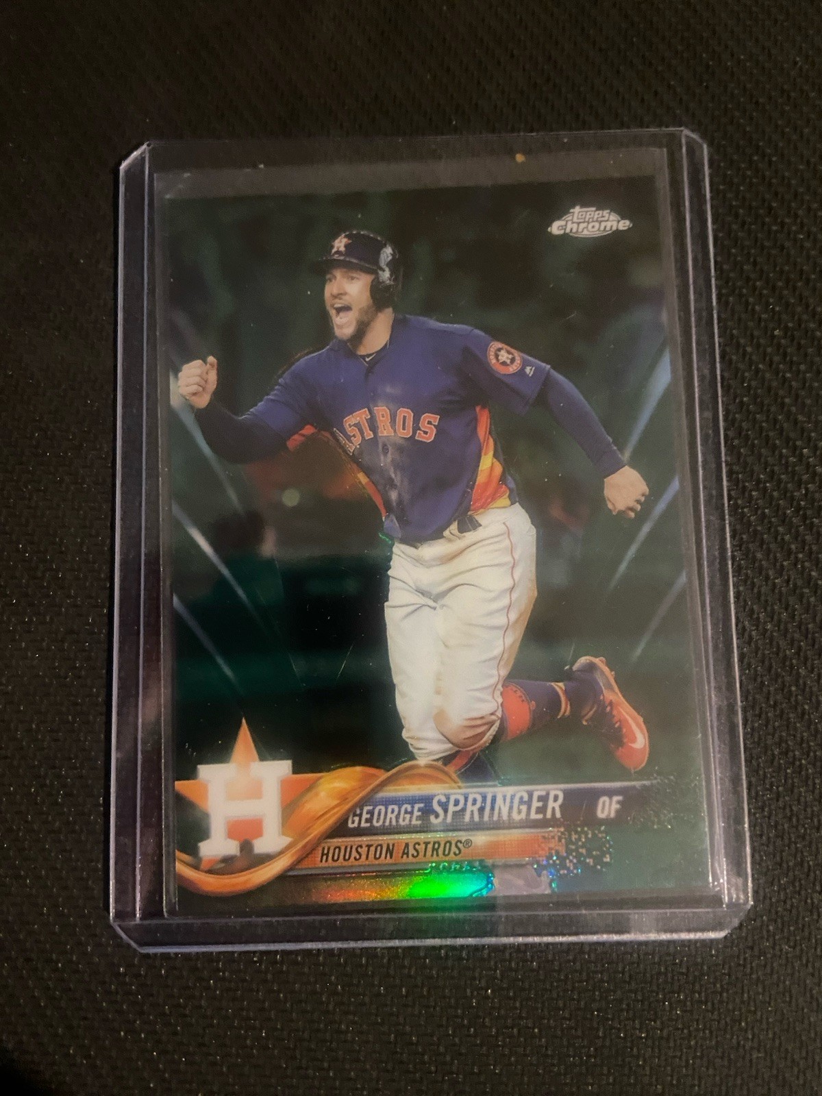 2018 Topps Chrome George Springer Green Refractor #/99 Astros