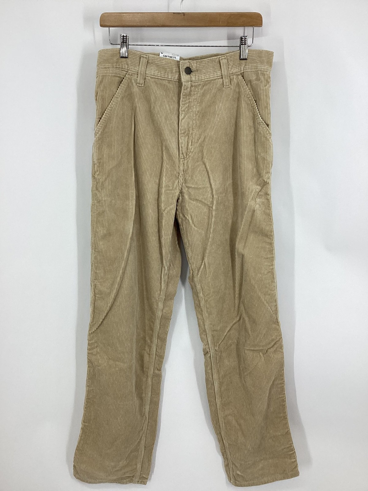 CARHARTT MENS SIMPLE CORD PANT CORDUROY TROUSERS SIZE W30 L32 ECRU RRP £100 IB