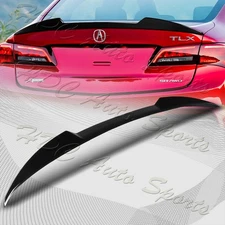 For 2015-2020 Acura TLX W-Power Pearl Black V-Style Trunk Duckbill Spoiler Wing