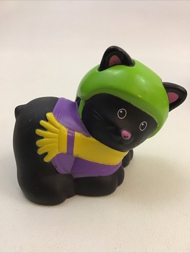 Fisher Price Little People Sarah Lynn & Her Scooter Sidecar Cat Pink Motorcycle - Picture 12 of 14