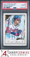 2019 TOPPS GALLERY ARTIST PROOF #78 RONALD ACUNA JR. PSA 10