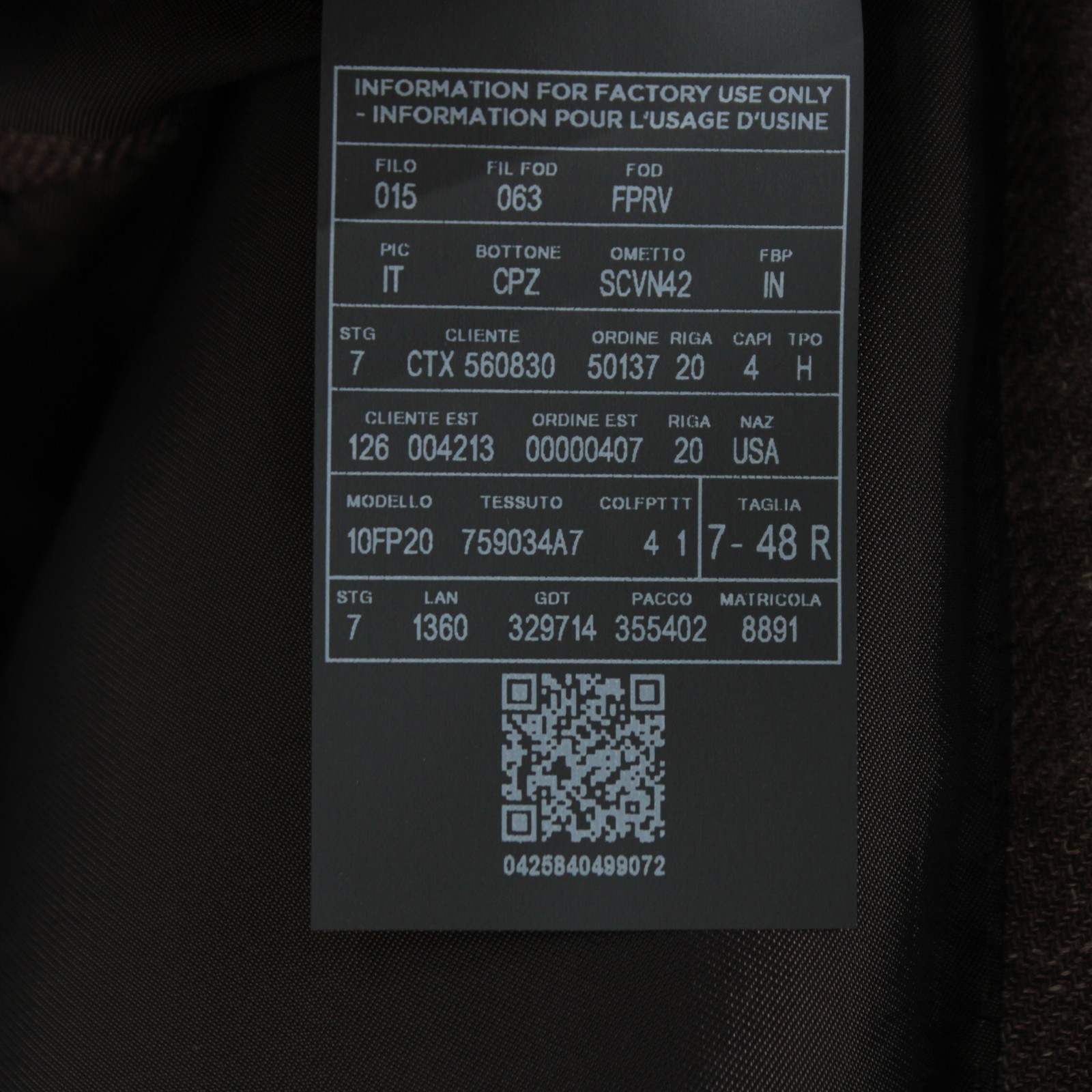 Zegna NWT Wool Blend Sport Coat Size 48R (38R US) In Brown Plaid image 8