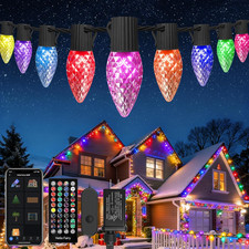 Smart C9 Christmas Lights Outdoor, 100 Leds 82FT Color Changing String Lights wi
