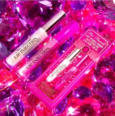 Too Faced Lip Injection Maximum Plump Lip Gloss Duo Set FULL SIZE Authentic NEW!