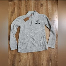 NWT Weatherproof Vintage Pullover Sweater Gray Sz Men S Women M 1/4 Zip