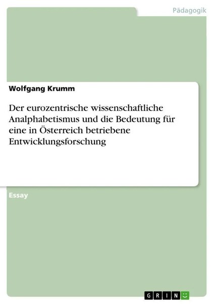 Wolfgang Krumm | Der Eurozentrische Wissenschaftliche Analphabetismus Und Die...-image