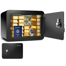 Safety Box, Small Safes for Home Lock Box with Electronic Keypad，Safe with Re...