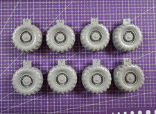 1/35 Modern Military Truck Resin Wheels 8pcs Off-Road Tires Upgrade Kit MAZ543