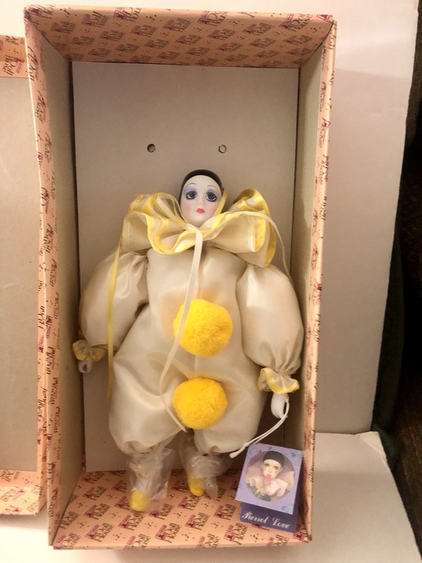 Vintage Schmid Doll House "Pierrot Love" 11 Inch Doll In Original Box 1985