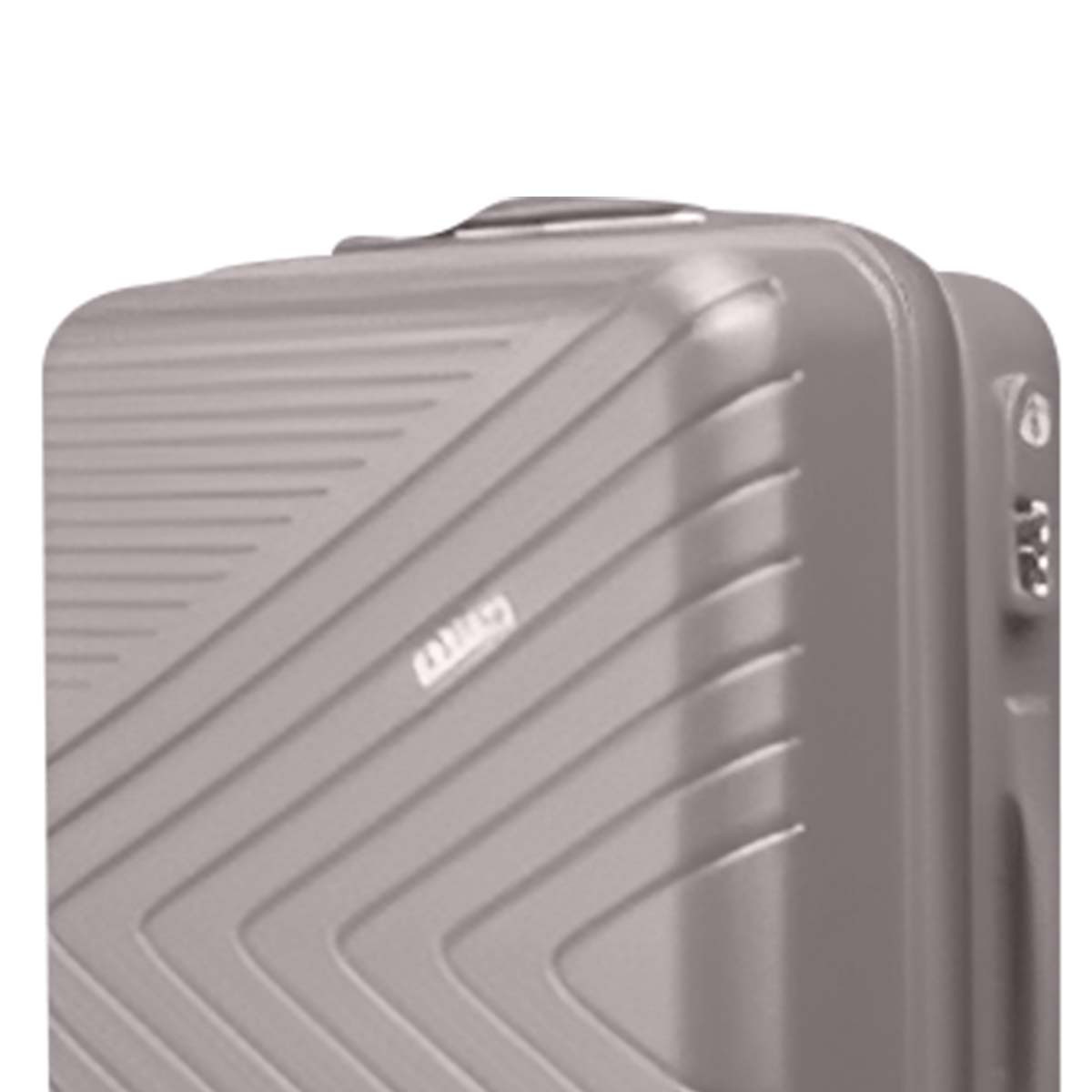 Valises Rigides Texturées Chevron Rose Premium - Set de Bagages Design 3 Pièces