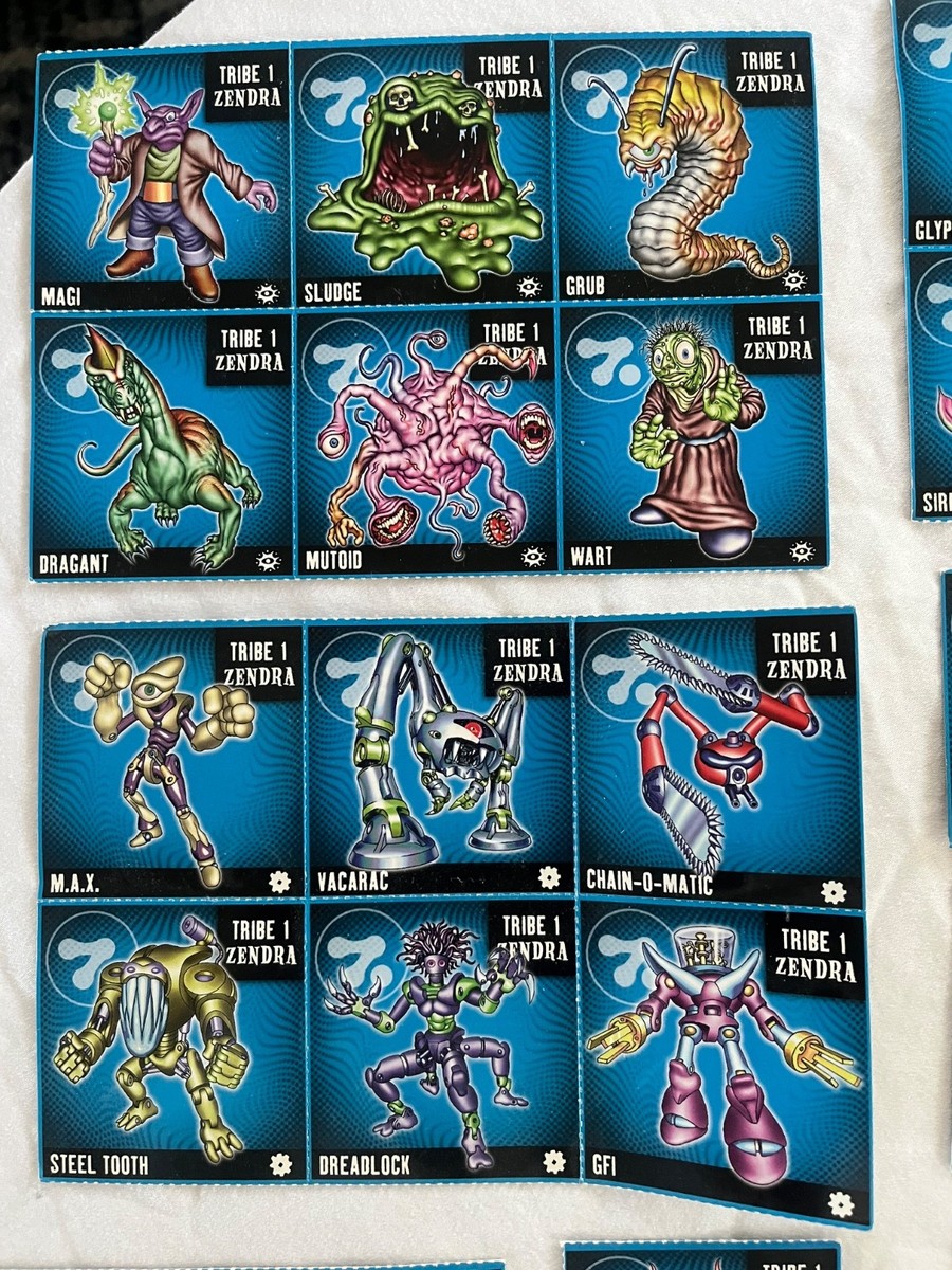 SKANNERZ: 83 MONSTER CARDS-Tribe 1 & 2; Two Comics & Instructions