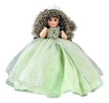 Mexican Quinceanera Doll 15” Quince Años Green Olive Dress Keepsake Made MEXICO