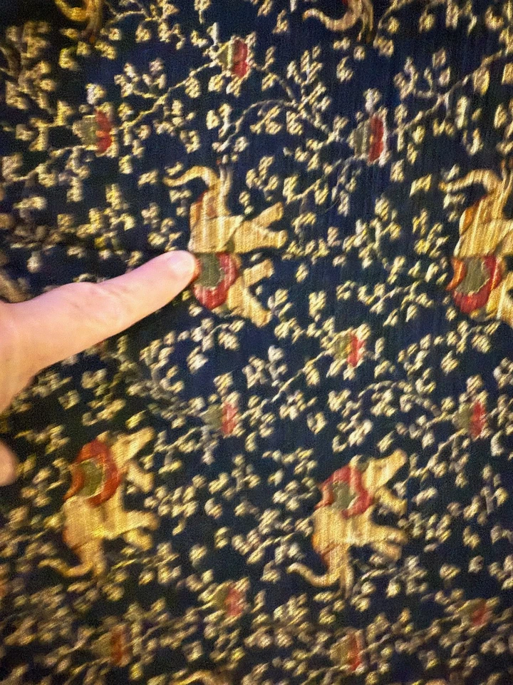 Tela de tapicería tejida de algodón para caminar elefante P Kaufman 97" x 27, x 50 Foto 2 de 3