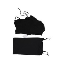ASOS DESIGN Dress Womens 22 Black Curve Ruched Bodycon Midi Slip Long Sleeve