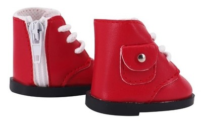 WW Footwear, Leather, Half Boots, Red~  with Pockets for 14-14.5'' Dolls