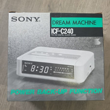 Vintage Sony Dream Machine FM AM Digital Clock Radio GRAY ICF-C240 Brand New